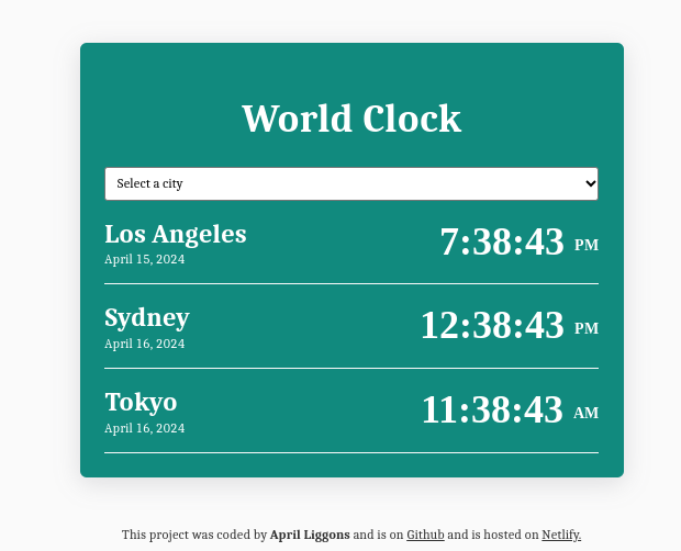 World clock preview